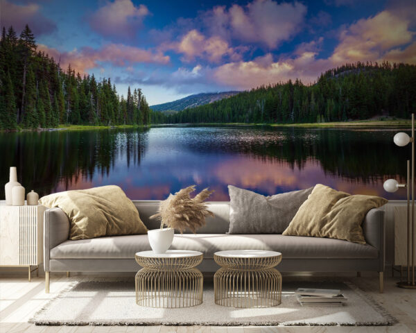 Lake surrounded by trees and mountains u58610pig9 600x480 - Lake surrounded by trees and mountains - tegory