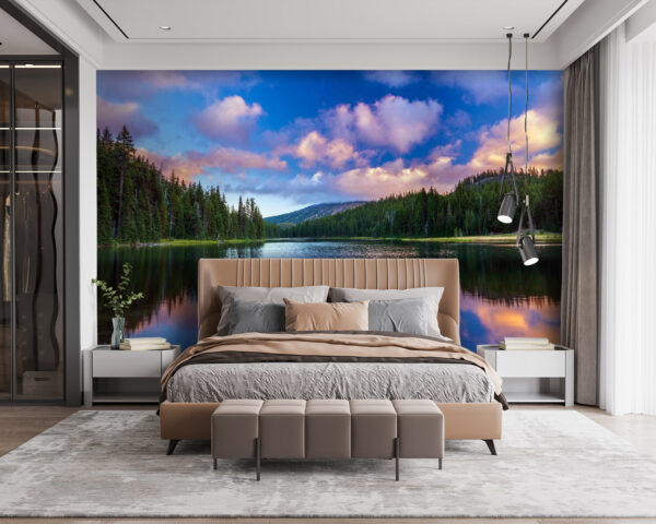 Lake surrounded by trees and mountains u58610pib115m 600x480 - Lake surrounded by trees and mountains - tegory