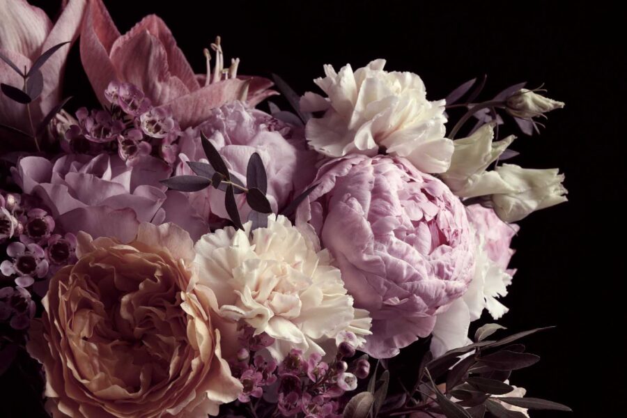 Delicate blooms in soft hues