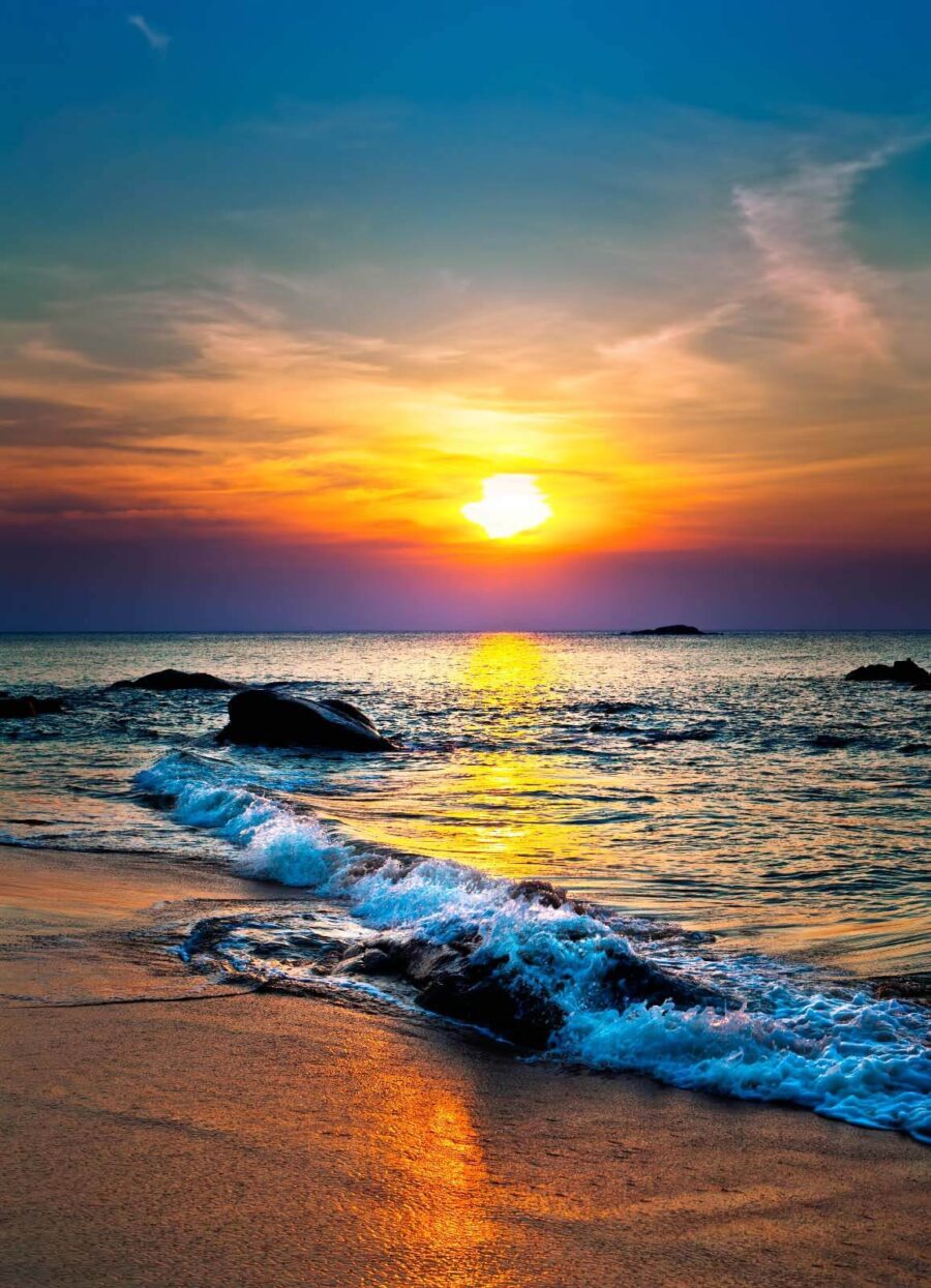 Wall murals Sunset over a beach - Image 4