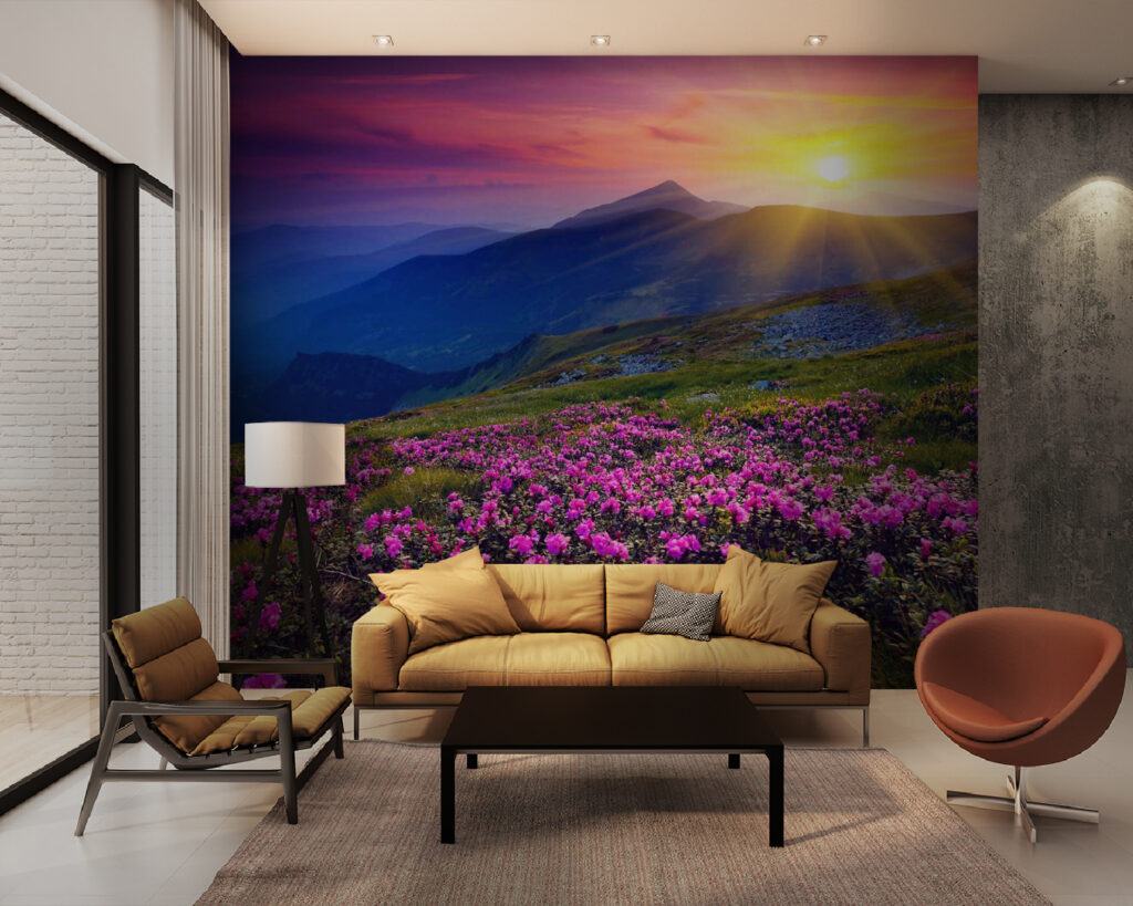 u57337pig28 1024x819 - Field of flowers with the sun setting behind it - tegory