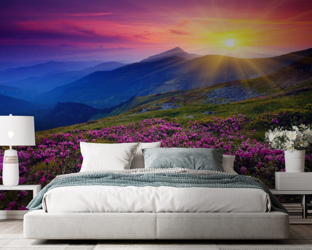 u57337pib105 1024x819 - Field of flowers with the sun setting behind it - tegory