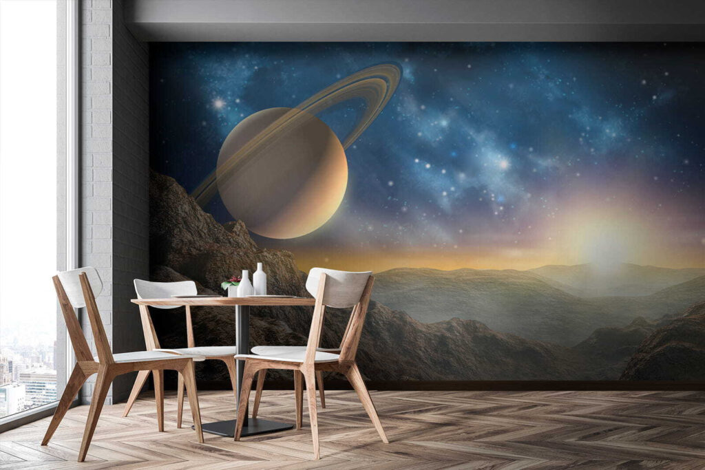 Planet with rings in the sky u57068piz1 1024x683 - Planet with rings in the sky - tegory