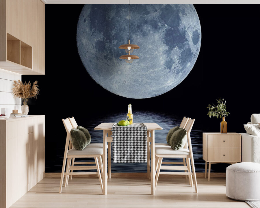 Wall murals Full moon over water - Image 2