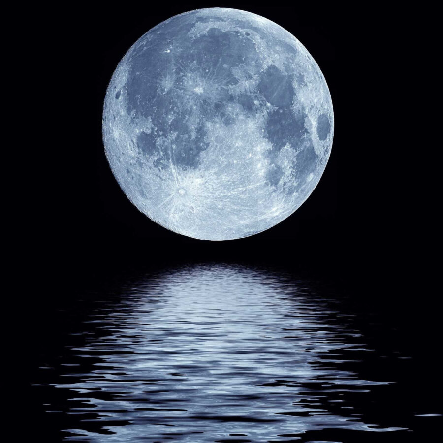 Wall murals Full moon over water - Image 3