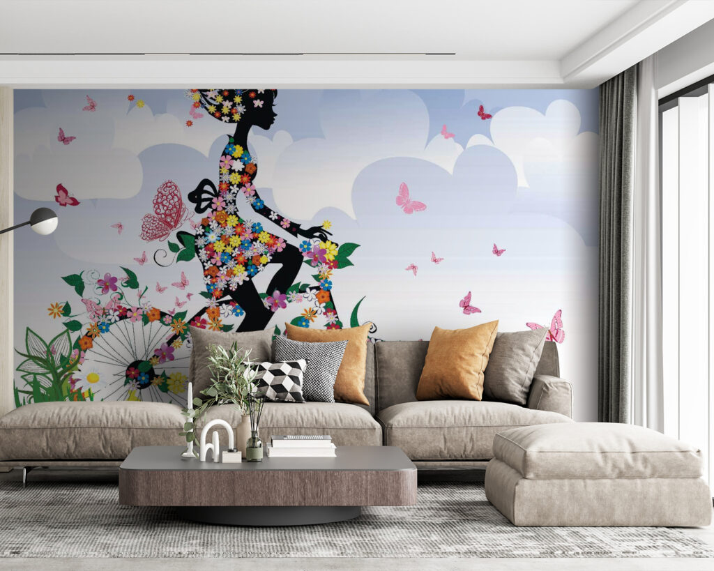 Woman riding a bicycle with flowers u55195pig63 1024x819 - Woman riding a bicycle with flowers - tegory