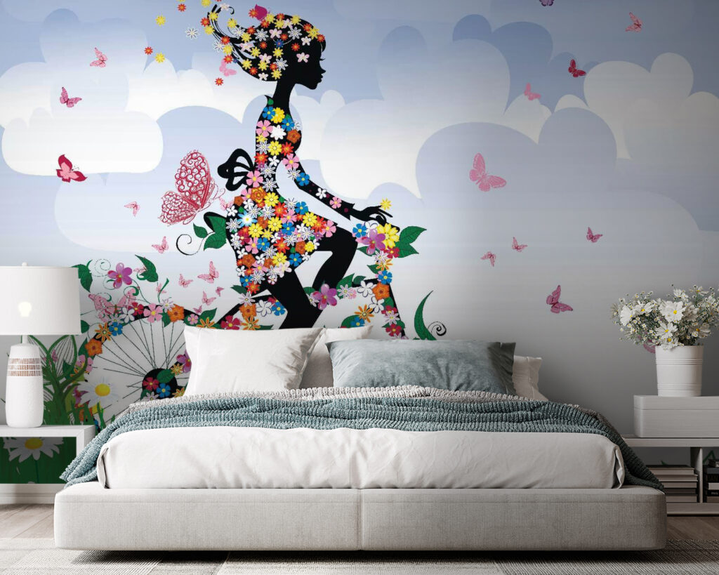 Woman riding a bicycle with flowers u55195pib105 1024x819 - Woman riding a bicycle with flowers - tegory