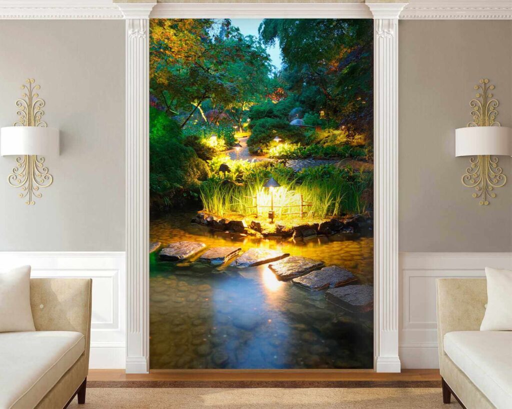 u55184pig1 1024x817 - Stone path in a pond with lights - tegory