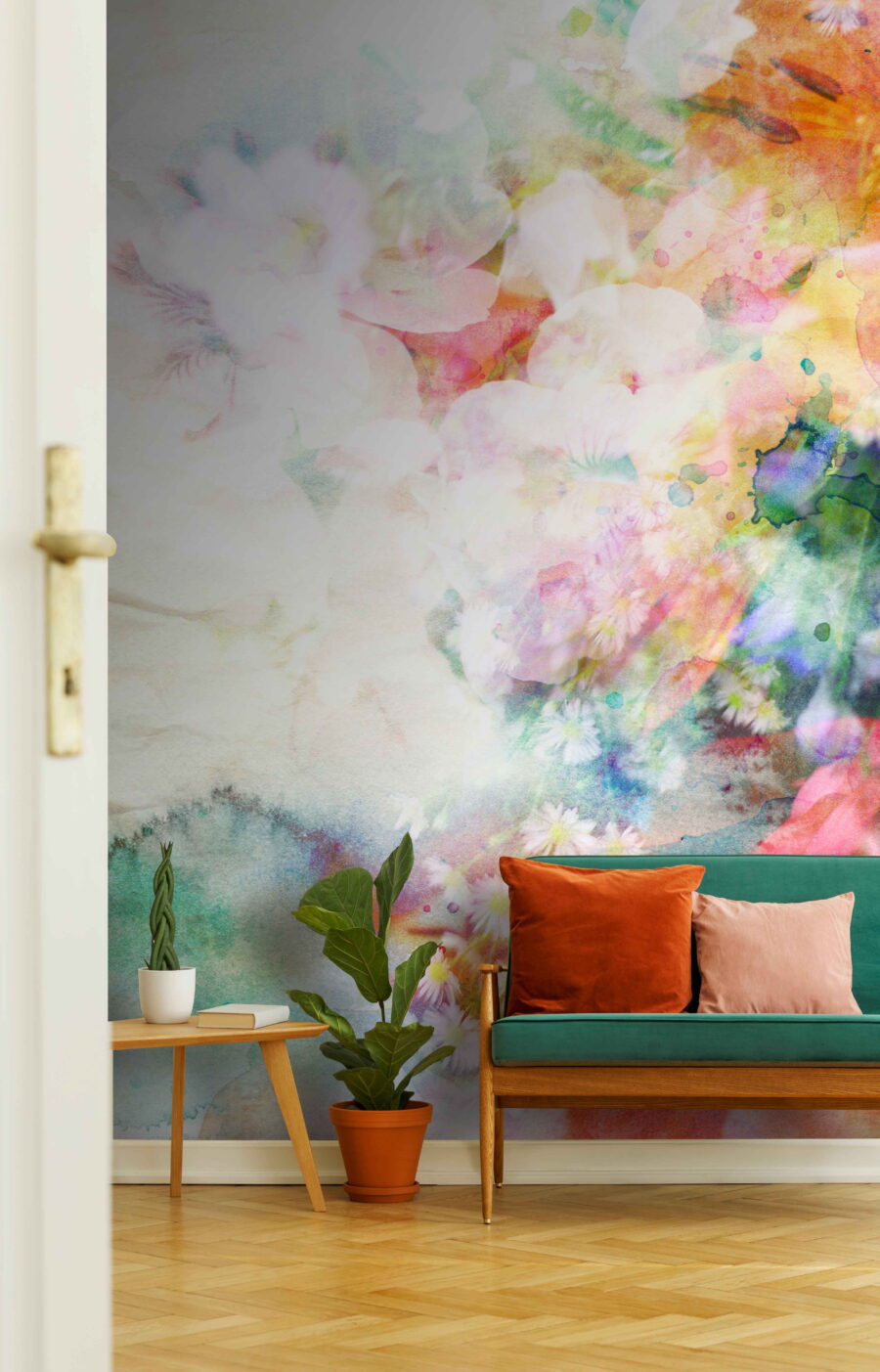 Wall murals Colorful flower painting - Image 3
