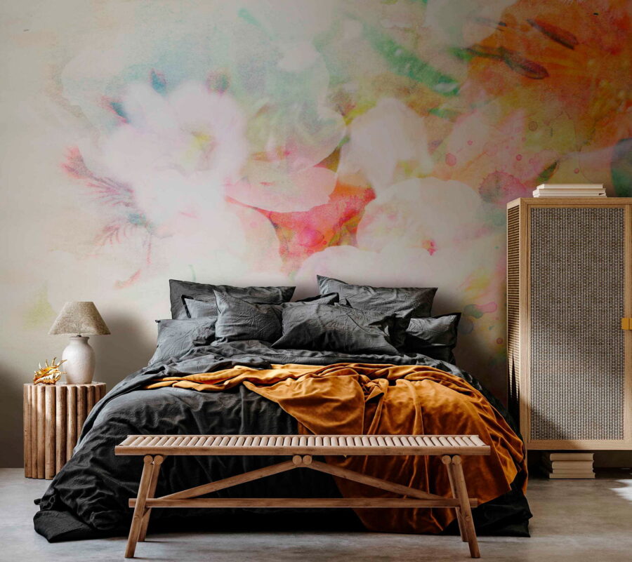 Wall murals Colorful flower painting - Image 2