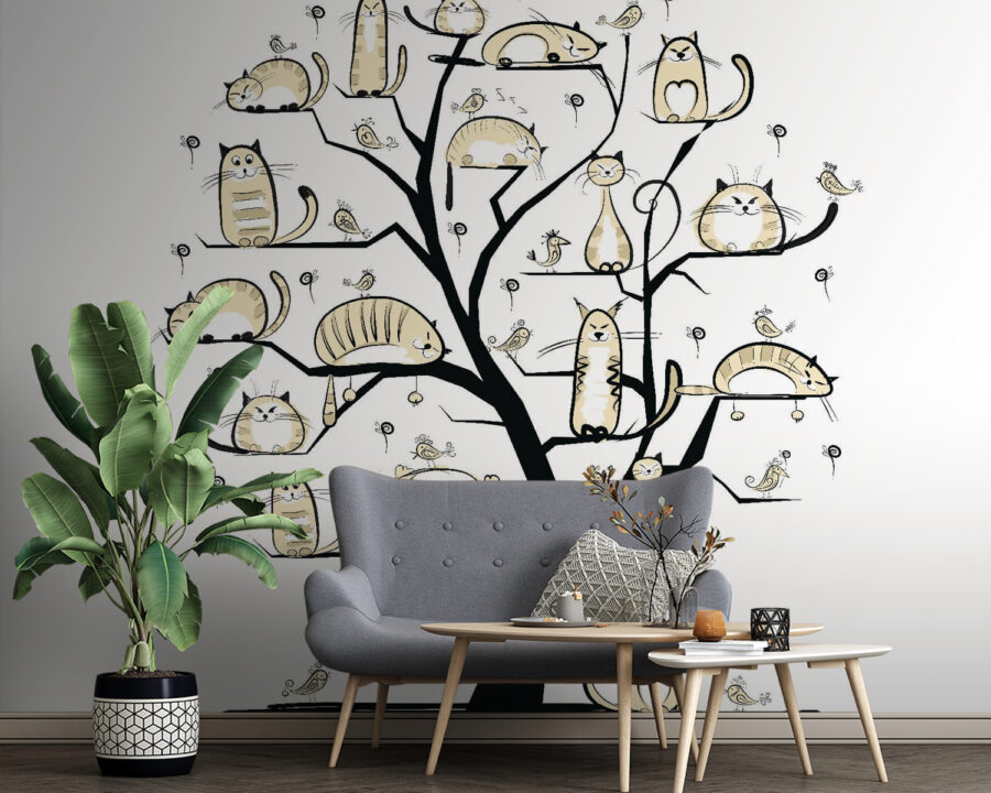 Tree with cats on it Tree with cats on it