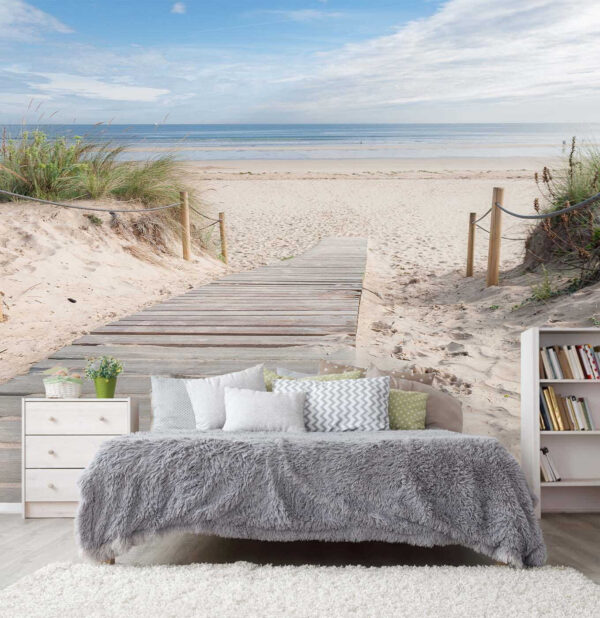 Wooden walkway leading to a beach Wooden walkway leading to a beach