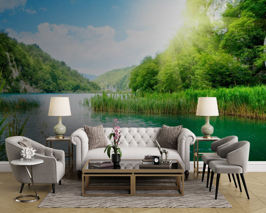 Body of water with grass and trees around it u54263pig43 900x720 - Body of water with grass and trees around it - tegory