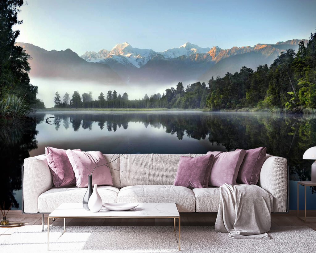 u53417pig38 1024x819 - Lake with trees and mountains in the background - tegory