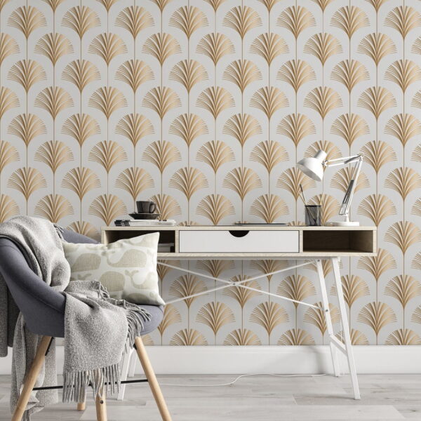 Pattern of orange and white leaves u53277piw1 600x600 - Pattern of orange and white leaves - tegory