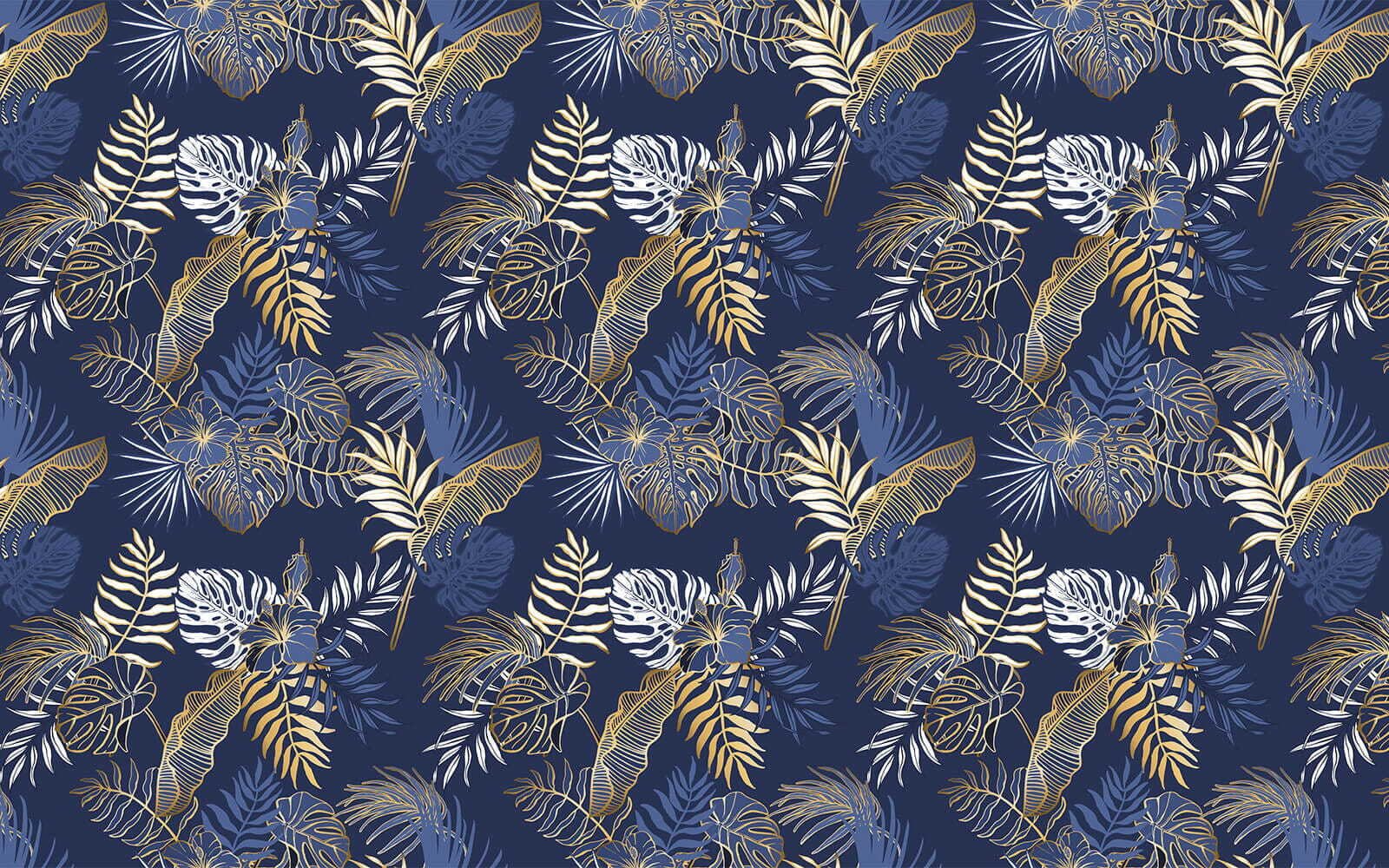 u53271p - Pattern of leaves on a blue background - tegory