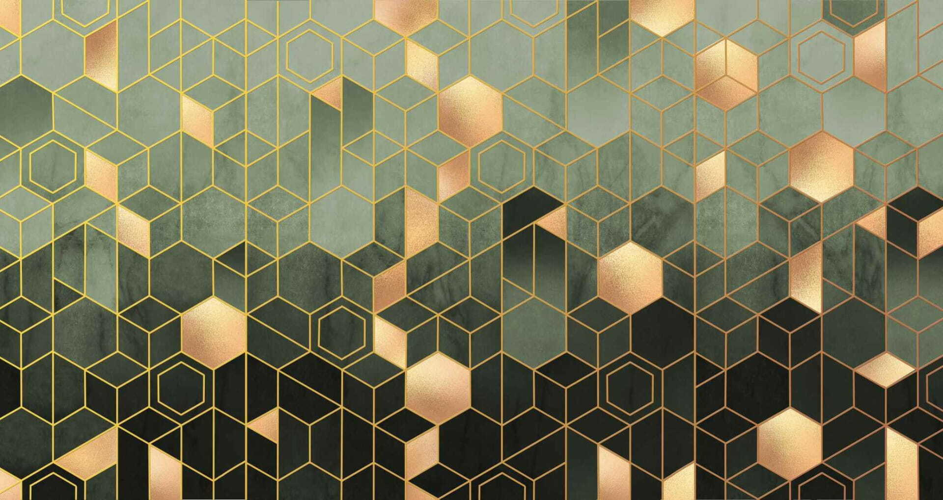 Pattern of hexagons and squares