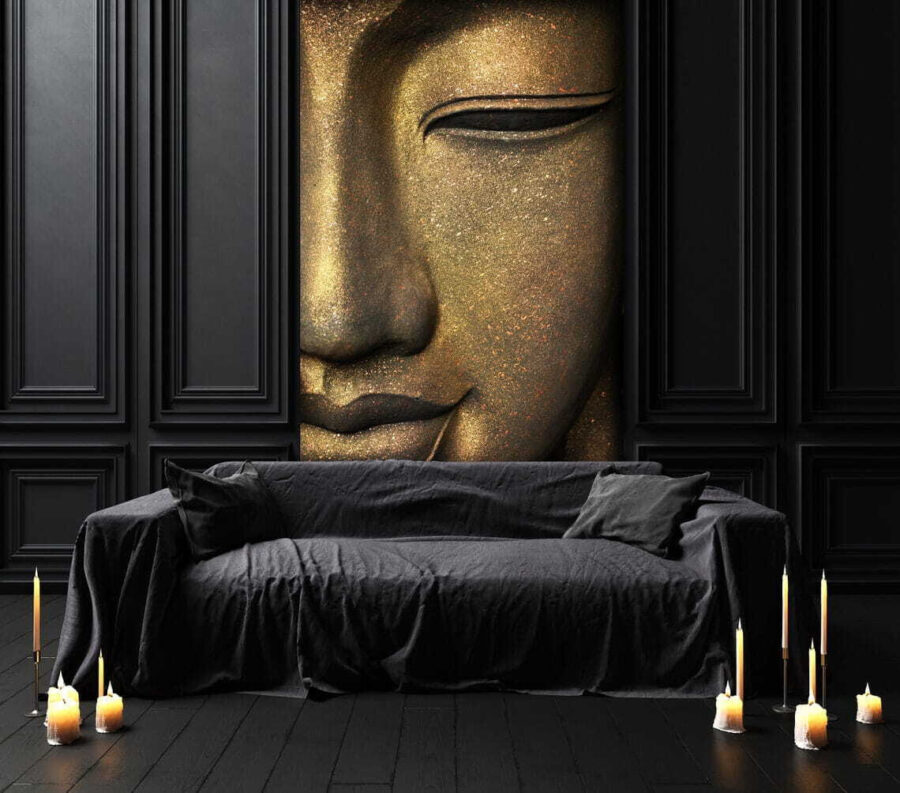 Tranquil expression of inner peace.