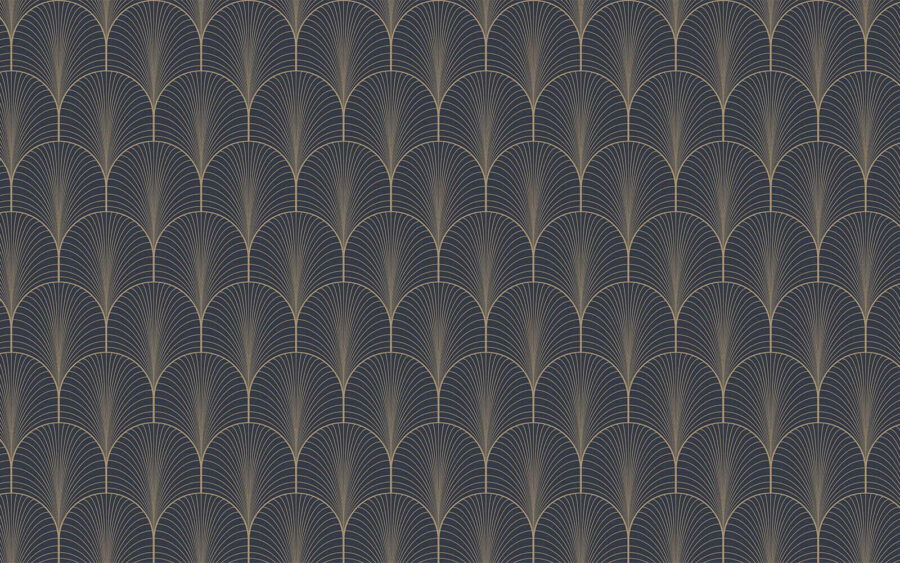 Elegant seamless midnight scallop pattern