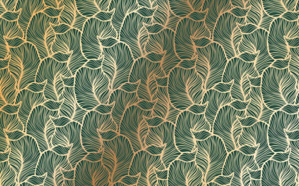 Pattern of leaves on a green background Pattern of leaves on a green background