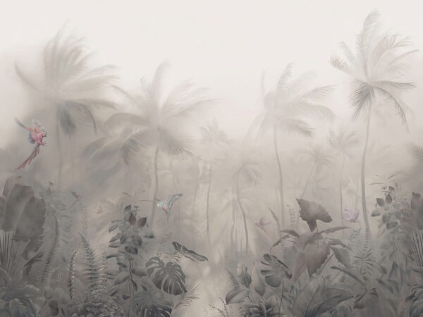 Foggy forest with palm trees and butterflies u53065p 600x450 - Foggy forest with palm trees and butterflies - tegory