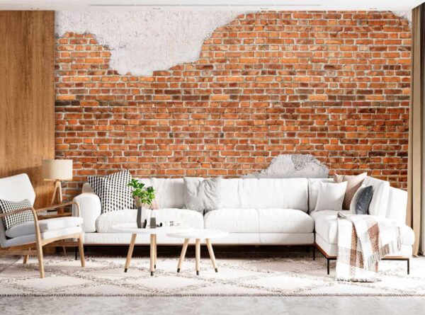 Brick wall with a white layer u53033pig1 600x445 - Brick wall with a white layer - tegory