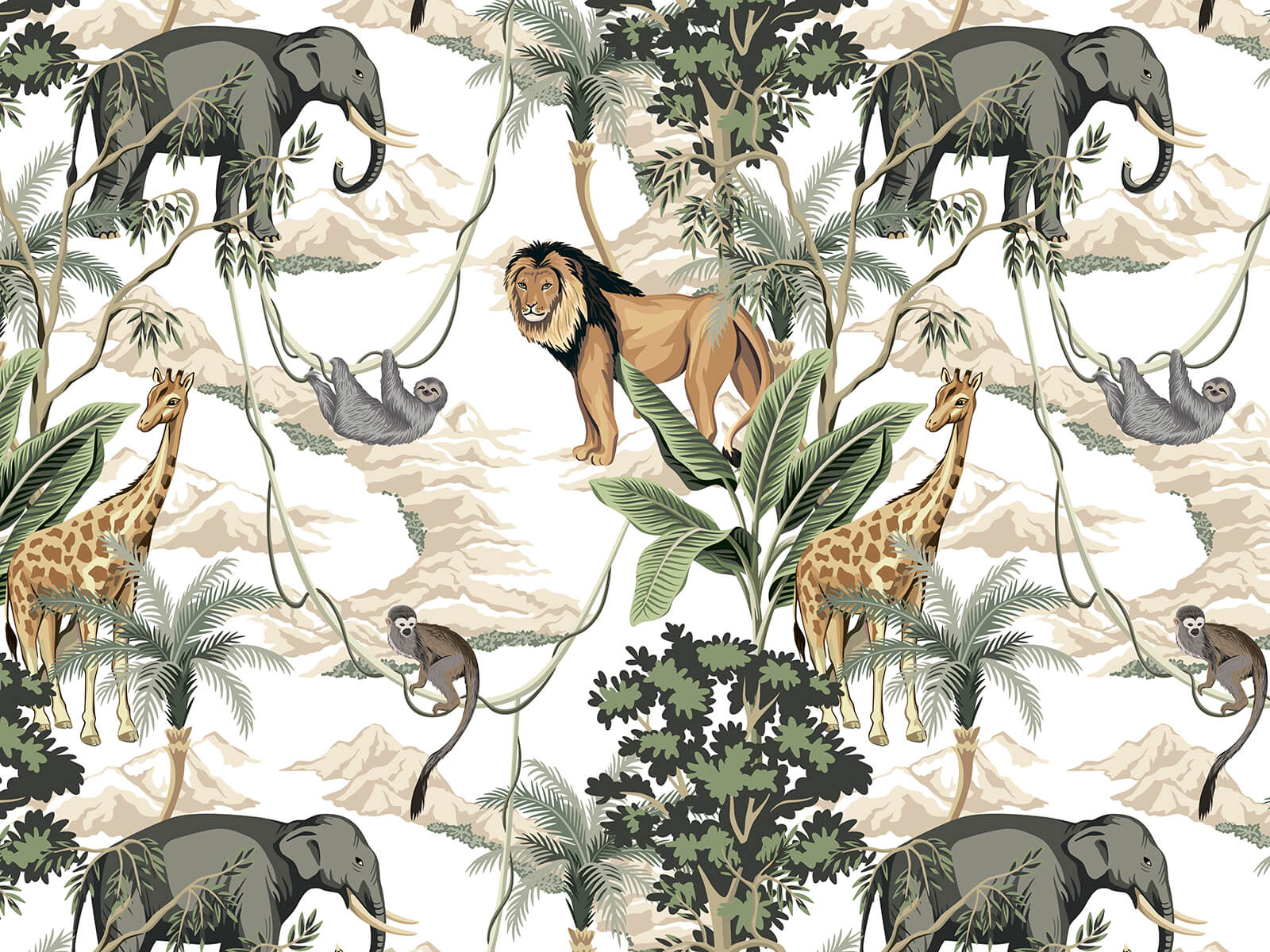 Wallpaper with animals and trees u51916p - Wallpaper with animals and trees - tegory