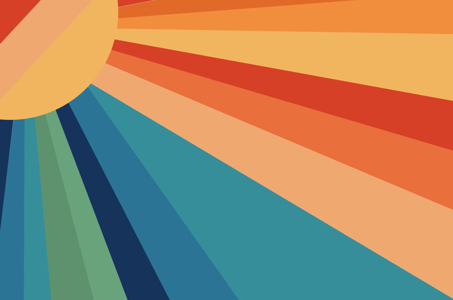 Wall murals Sun with many colors - Image 3