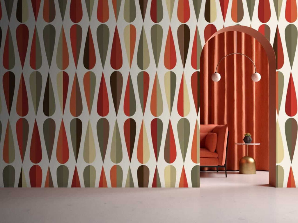 Pattern of colorful drops