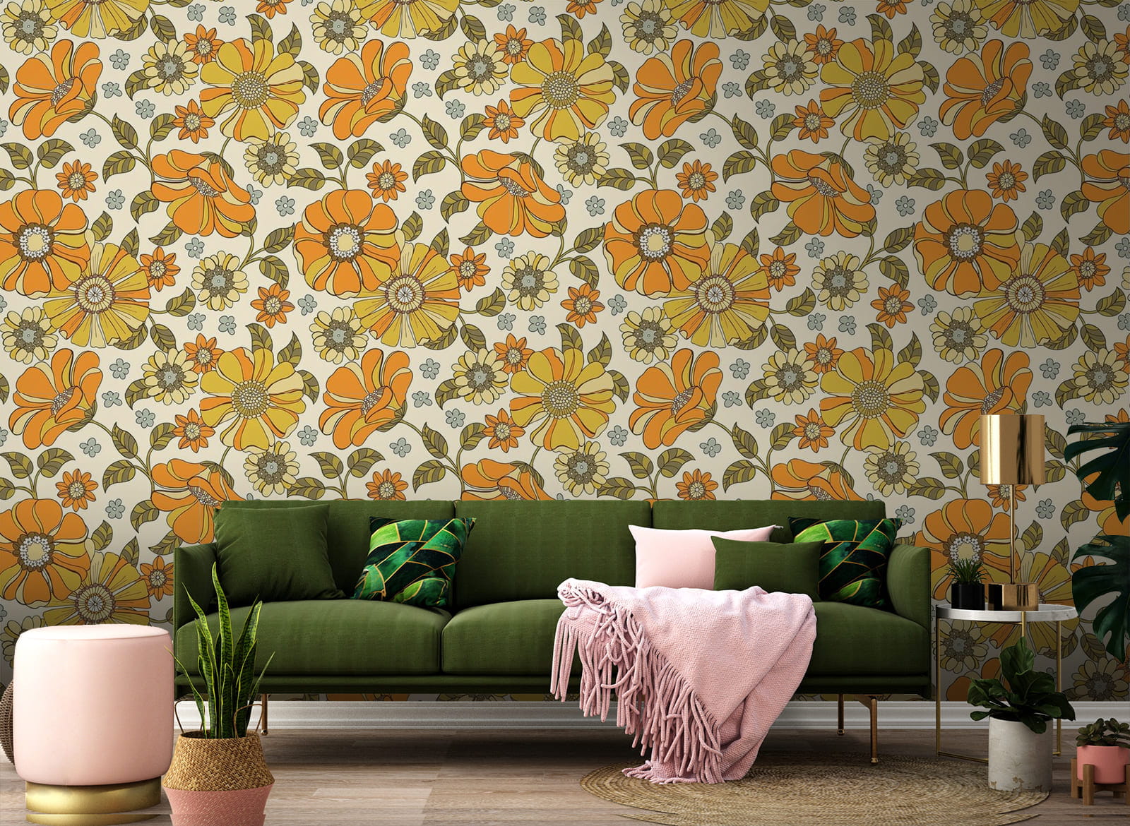 u51623pig1m - Pattern of flowers and leaves - tegory