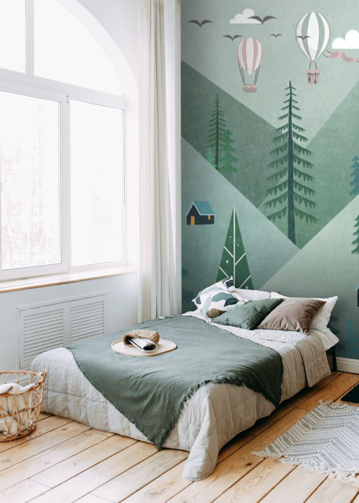 u51241pir2 731x1024 - Landscape with trees and hot air balloons - tegory