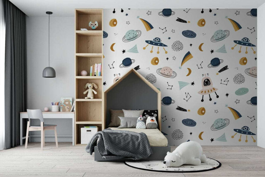Wall murals Pattern of cartoon objects