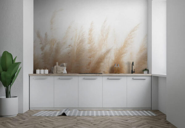 Wall murals Wall murals Group of white and brown grass (SKU: u51051)