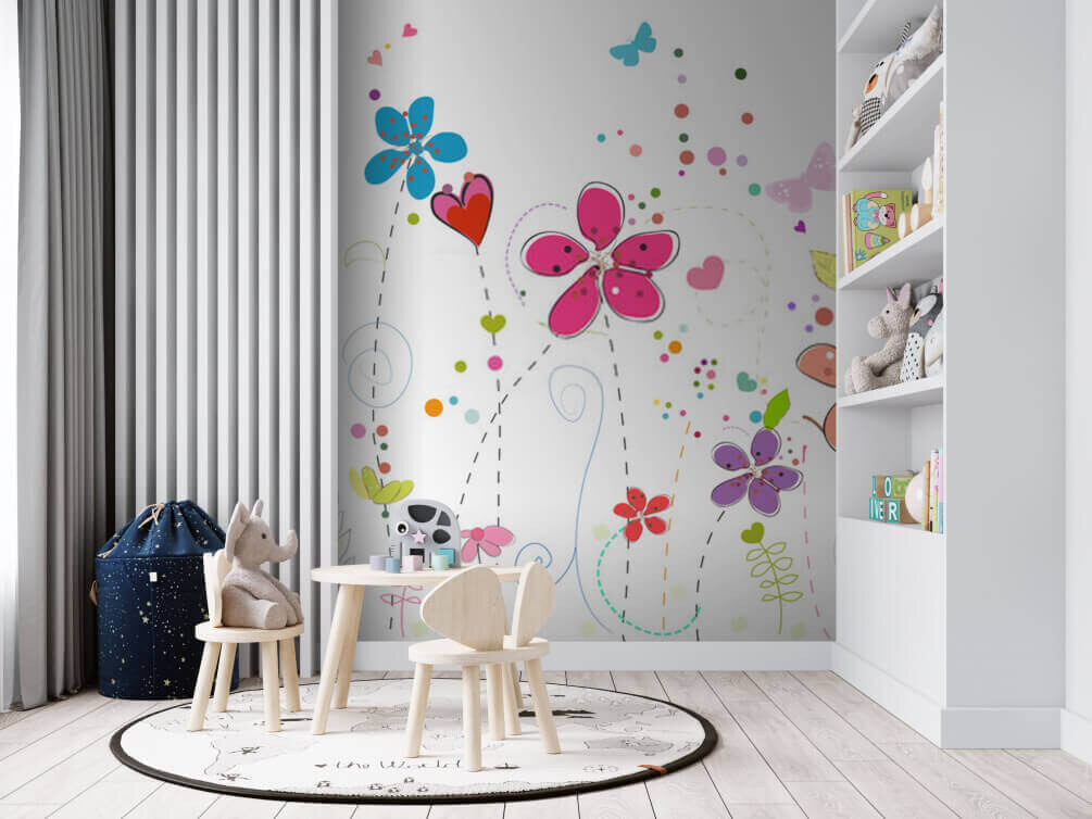 u51046pir1m - Group of flowers with butterflies - tegory