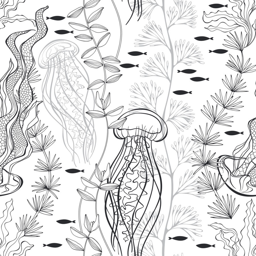 Pattern of sea creatures