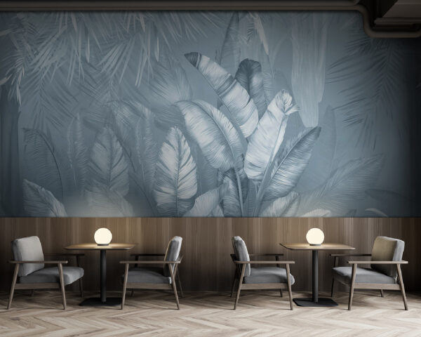 Serene jungle foliage in soft hues. Serene jungle foliage in soft hues.