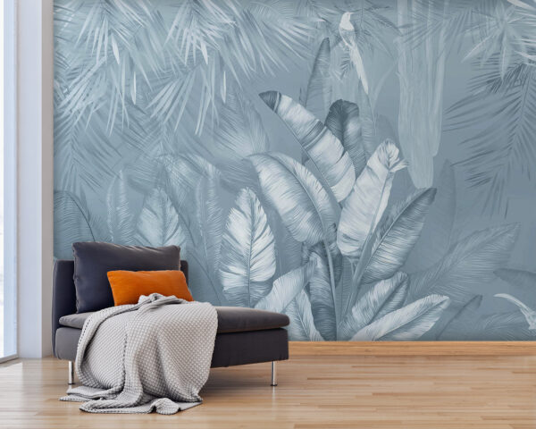 Serene jungle foliage in soft hues. Serene jungle foliage in soft hues.