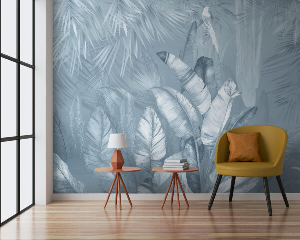 Serene jungle foliage in soft hues. Serene jungle foliage in soft hues.