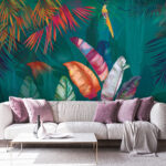 Wall murals Colorful leaves and plants