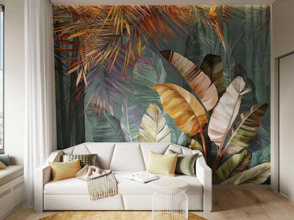 Painting of a bird and a plant