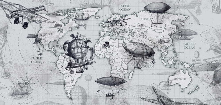 Map of the world with different types of air balloons u50413p 900x431 - Map of the world with different types of air balloons - tegory