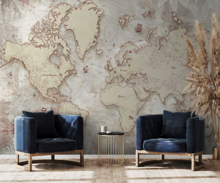 Wall murals Map of the world