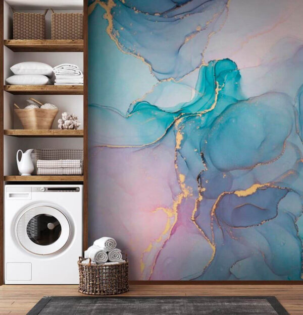Serene abstract waves of cool colors. Serene abstract waves of cool colors.