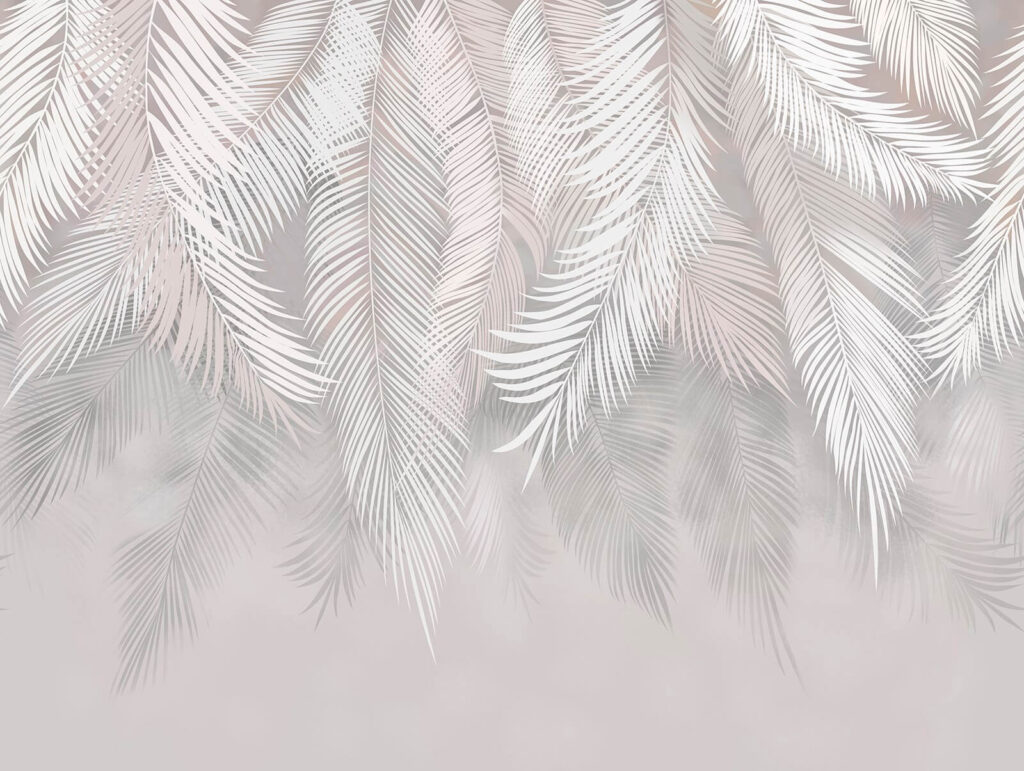 White leaves on a gray background White leaves on a gray background