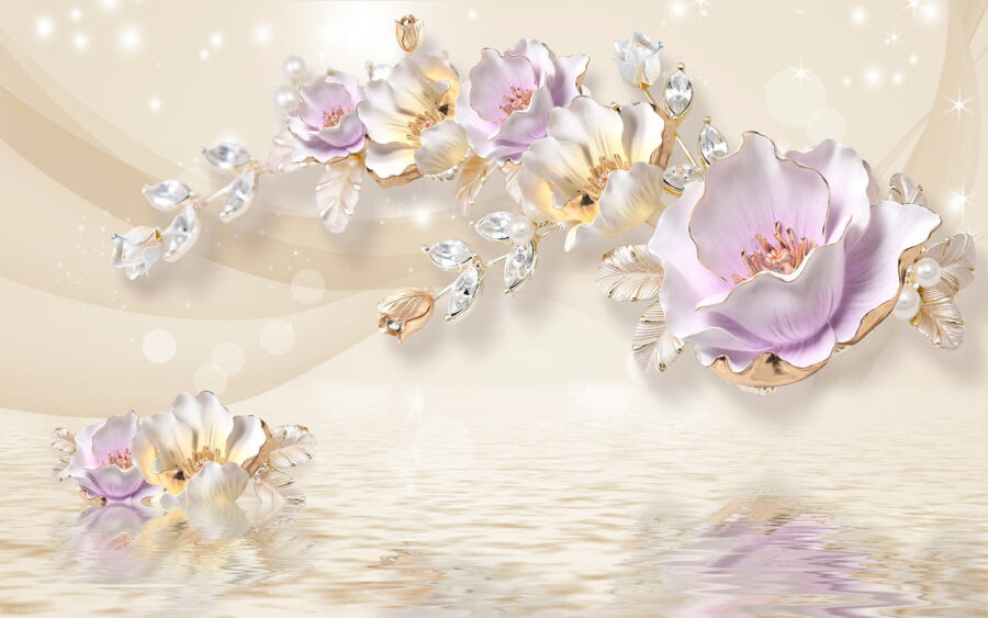 Delicate blossoms on tranquil waters