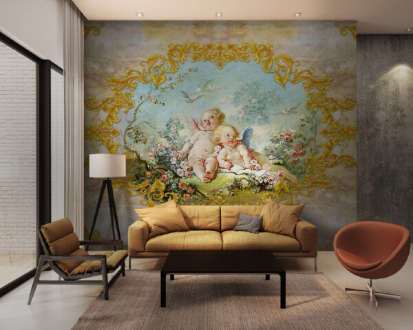 Painting of angels and flowers u47826pig28m 600x480 - Painting of angels and flowers - tegory