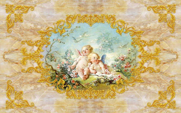 Painting of angels and flowers u47826p 600x375 - Painting of angels and flowers - tegory