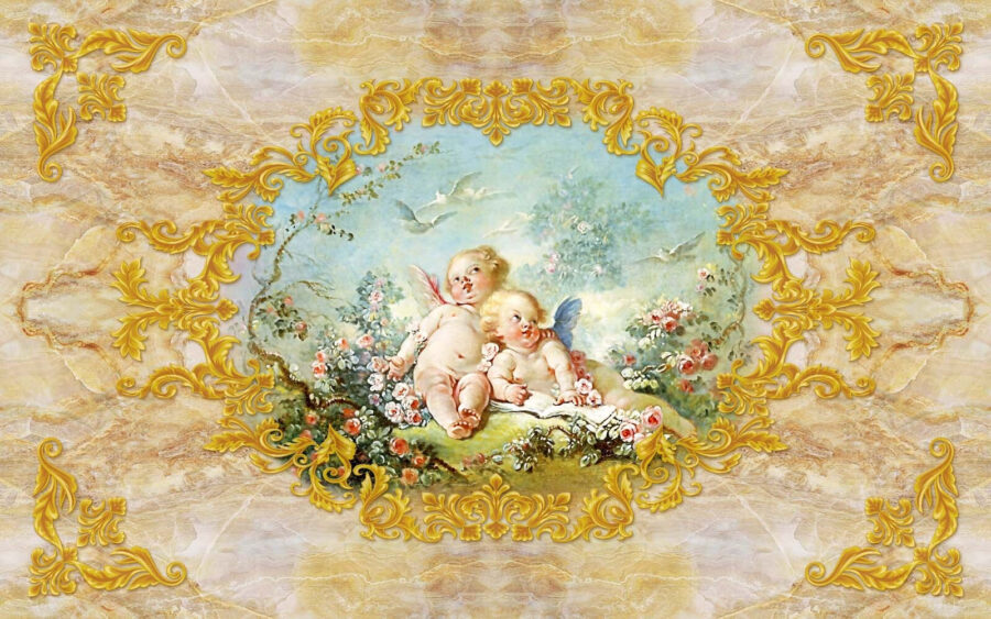 Painting of angels and flowers u47826p 900x563 - Painting of angels and flowers - tegory
