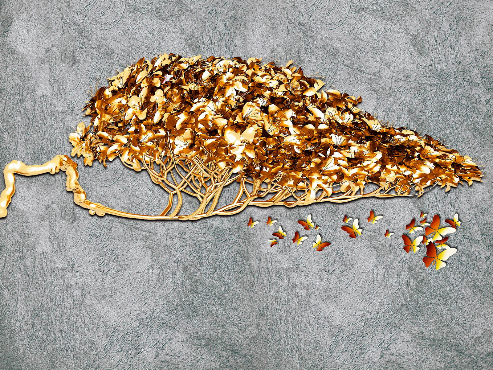 Tree with butterflies flying out of it u47578p - Tree with butterflies flying out of it - tegory