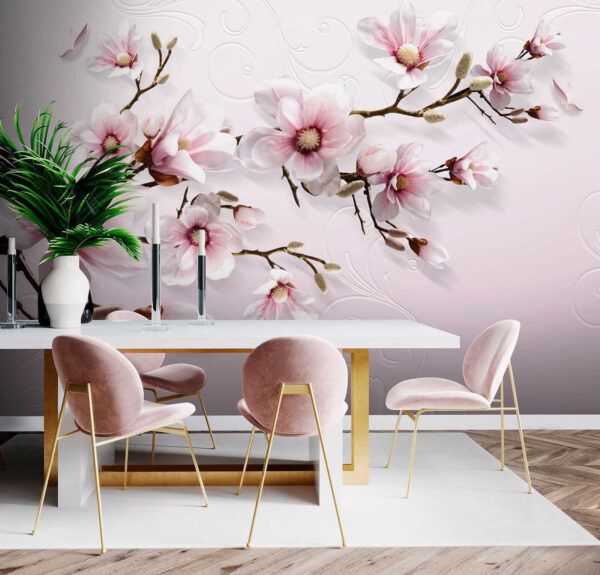 Delicate blossoms on soft pink backdrop. Delicate blossoms on soft pink backdrop.